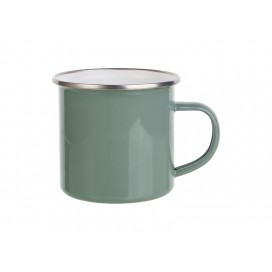 12oz Enamel Mug w/ Flat Bottom-Gray Green (48/carton)